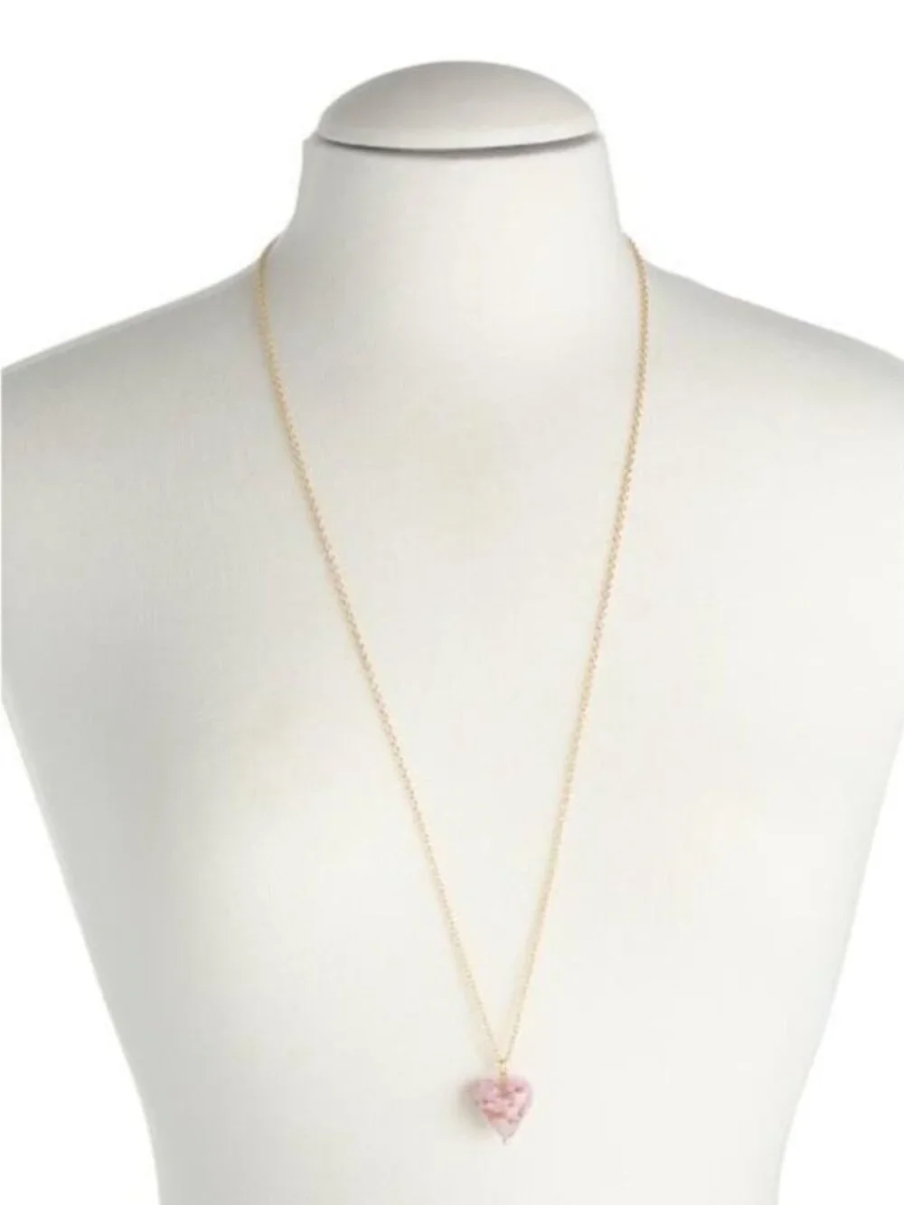MIA FIORE Made In Italy 18kt Gold Plated Murano Heart Long Necklace
